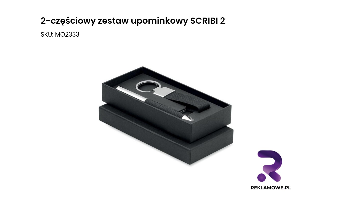 2-częściowy zestaw upominkowy SCRIBI 2 2-częściowy zestaw upominkowy SCRIBI 2 – elegancki komplet prezentowy