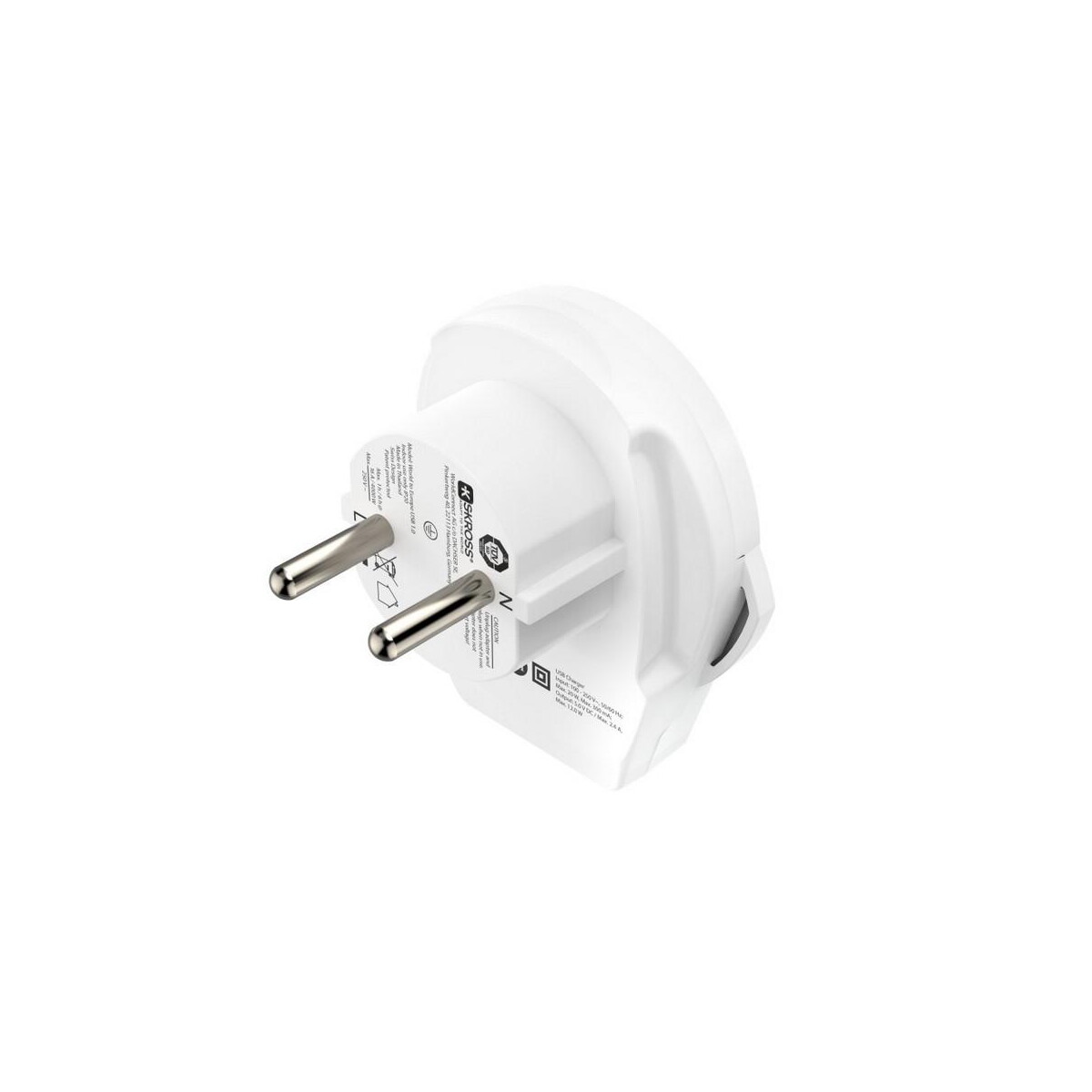 Adaptery podróżne z logo – adapter podróżny skross for hama usb VH049-02_AAA03 Adapter podróżny Skross for Hama USB VH049-02_AAA03