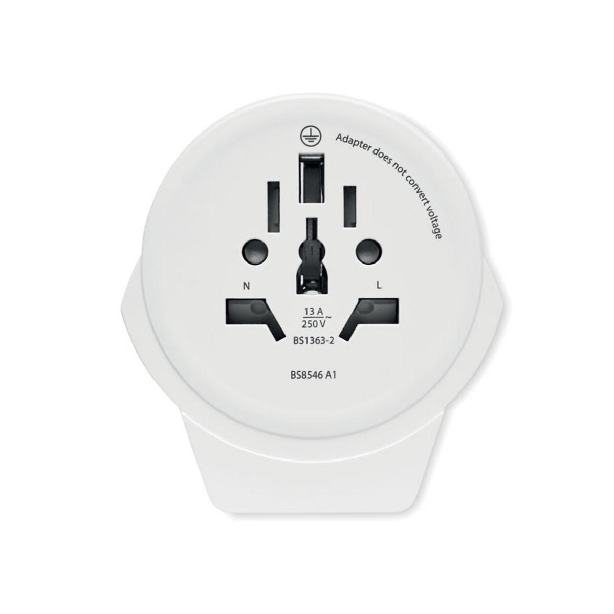 Adaptery podróżne z logo – adapter z usb world to europe world to europe mo6881-06-back Adapter z USB World to Europe WORLD TO EUROPE mo6881-06-back