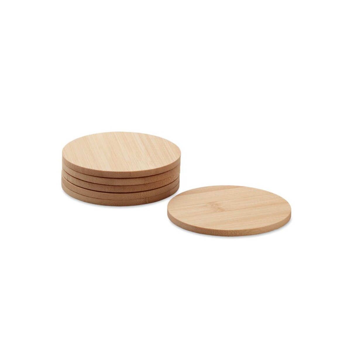 Akcesoria do kuchni z logo – zestaw 6 bambusowych podstawek bayin set mo6601-40-top Zestaw 6 bambusowych podstawek BAYIN SET mo6601-40-top