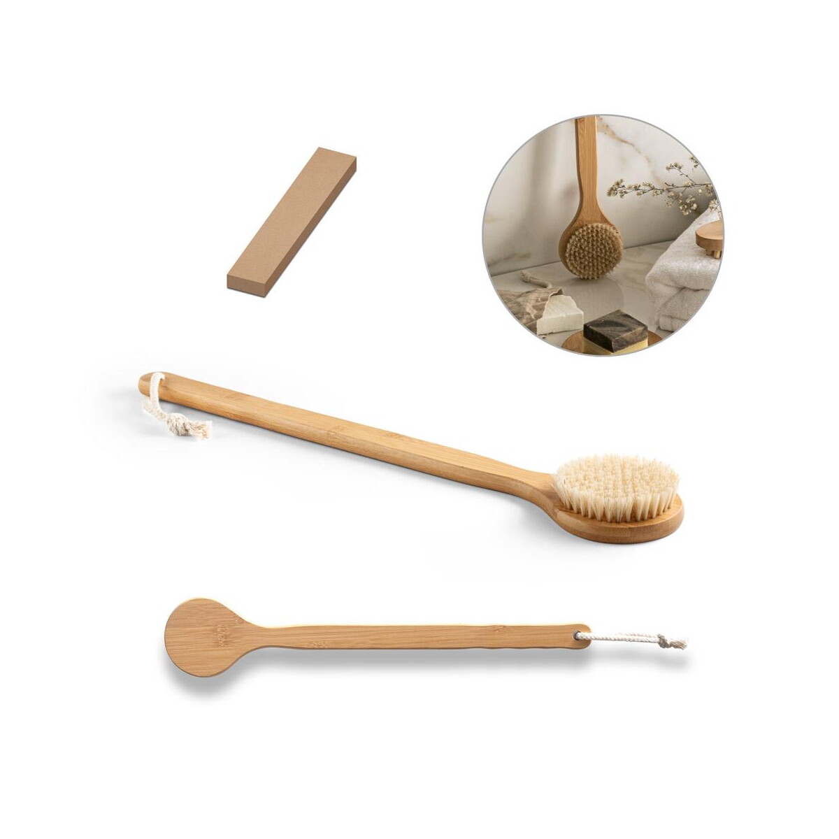 ARKIN. Szczotka do kąpieli z bambusowym korpusem 95057_set