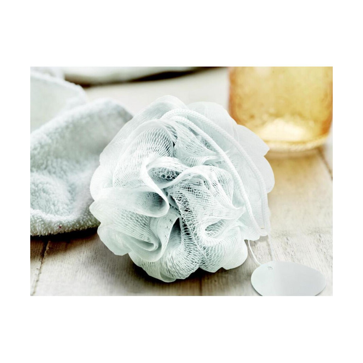 Akcesoria do łazienki z logo – myjka do ciała puf mo9054-06-ambiant Myjka do ciała PUF mo9054-06-ambiant
