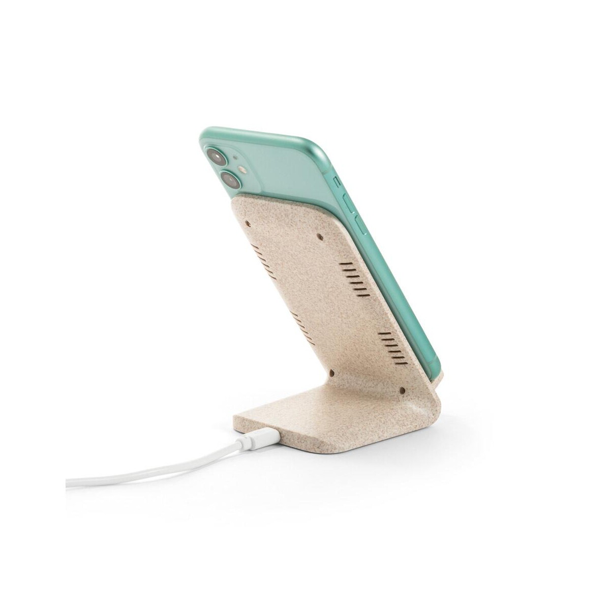 Akcesoria do smartfonów z logo – englert. uchwyt na smartfon z szybką ładowarką bezprzewodową 10 w wykonany w abs pochodzącego z recyklingu (100% rabs) i włókna ze słomy pszenicy 97932_160-d ENGLERT. Uchwyt na smartfon z szybką ładowarką bezprzewodową 10 W wykonany w ABS pochodzącego z recyklingu (100% rABS) i włókna ze słomy pszenicy 97932_160-d