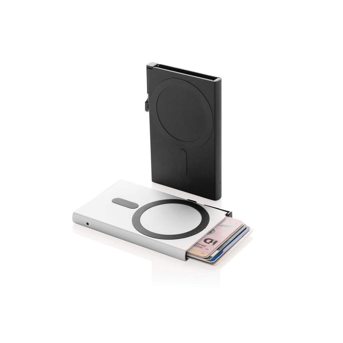 Akcesoria do smartfonów z logo – magnetyczne etui na kartę kredytową, ochrona rfid P820.9501__G_300 Magnetyczne etui na kartę kredytową, ochrona RFID P820.9501__G_300