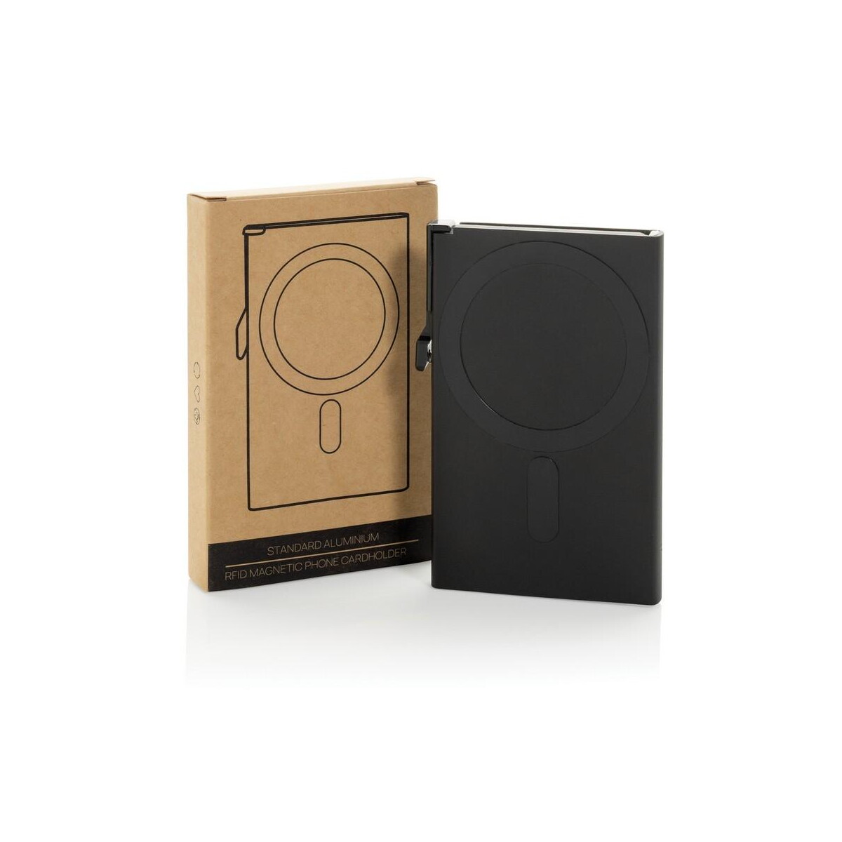 Akcesoria do smartfonów z logo – magnetyczne etui na kartę kredytową, ochrona rfid P820.9501__P_500 Magnetyczne etui na kartę kredytową, ochrona RFID P820.9501__P_500