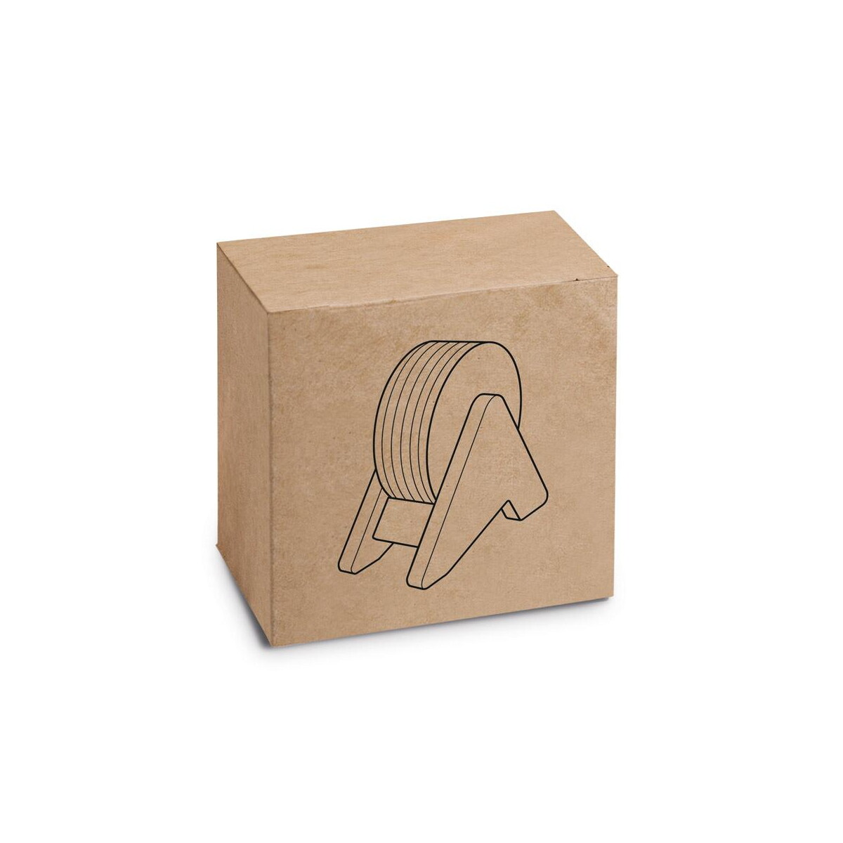 Artykuły do domu z logo – plycork. stojak ze sklejki z 6 korkowymi podstawkami 94368_box PLYCORK. Stojak ze sklejki z 6 korkowymi podstawkami 94368_box