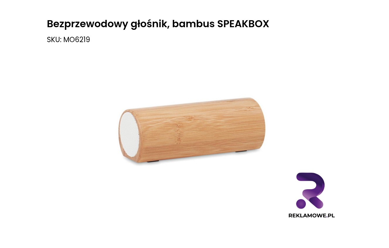 Bezprzewodowy głośnik bambus SPEAKBOX – ekologiczny głośnik bezprzewodowy z bambusa