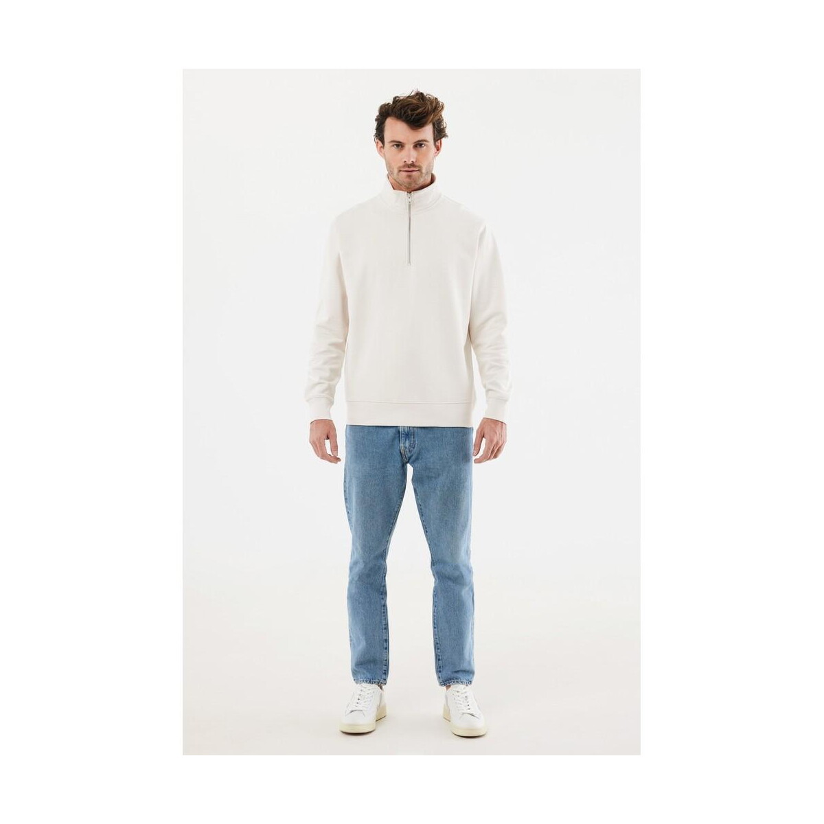 Bluzy z logo – bluza iqoniq elgon z bawełny z recyklingu T9601.040__F_251 Bluza Iqoniq Elgon z bawełny z recyklingu T9601.040__F_251