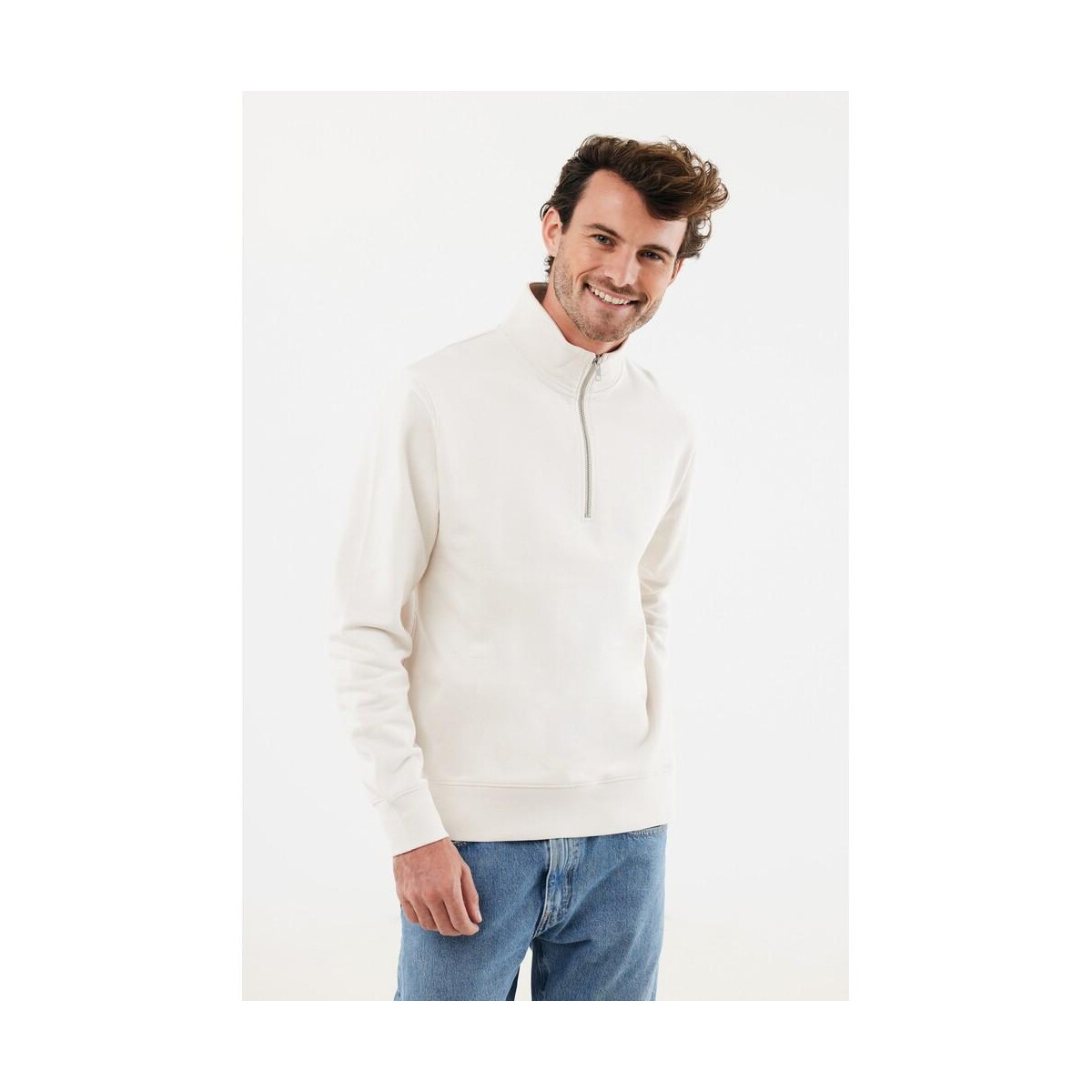 Bluzy z logo – bluza iqoniq elgon z bawełny z recyklingu T9601.040__F_254 Bluza Iqoniq Elgon z bawełny z recyklingu T9601.040__F_254