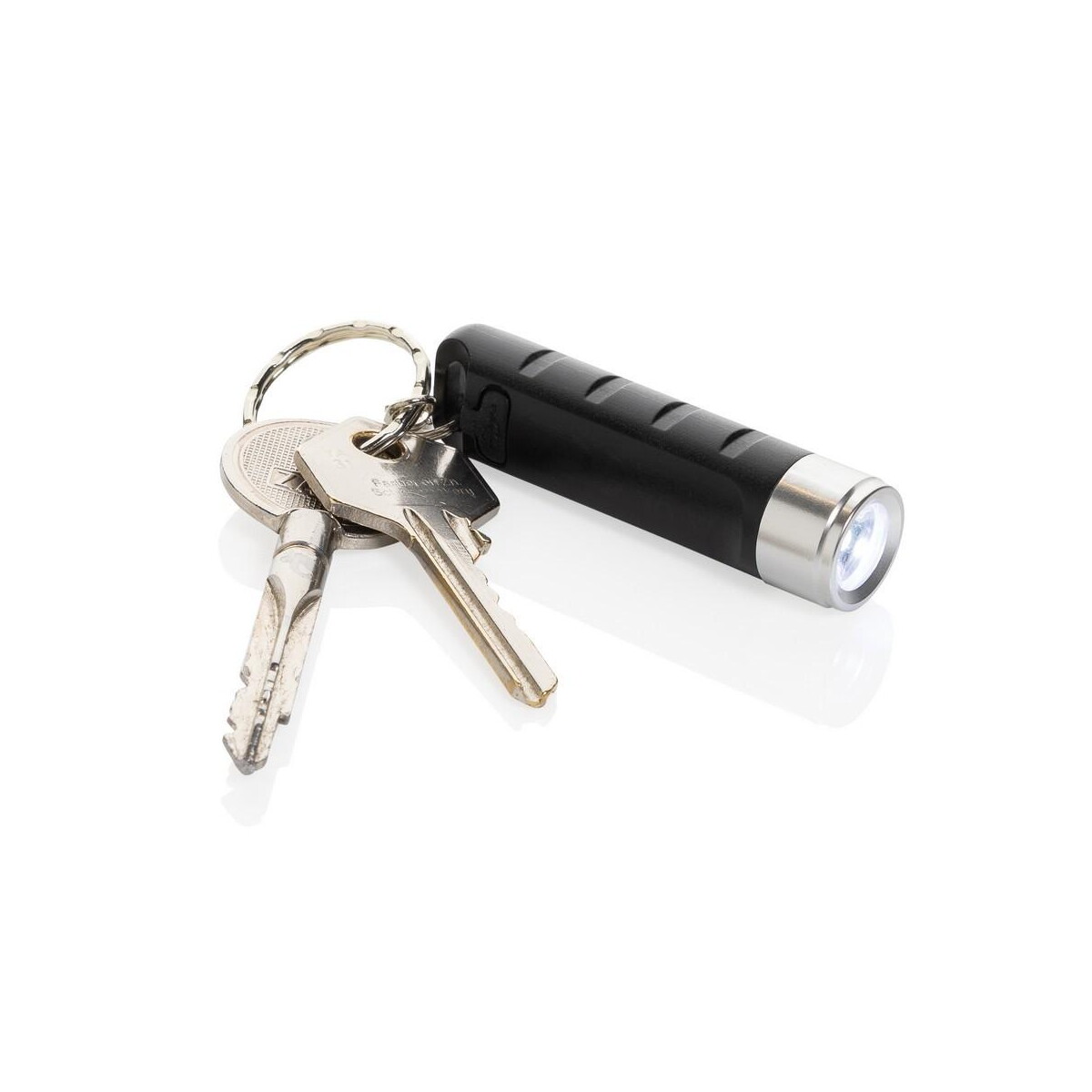 Breloki latarki z logo – brelok do kluczy globix, latarka P514.0201__B_2 Brelok do kluczy Globix, latarka P514.0201__B_2