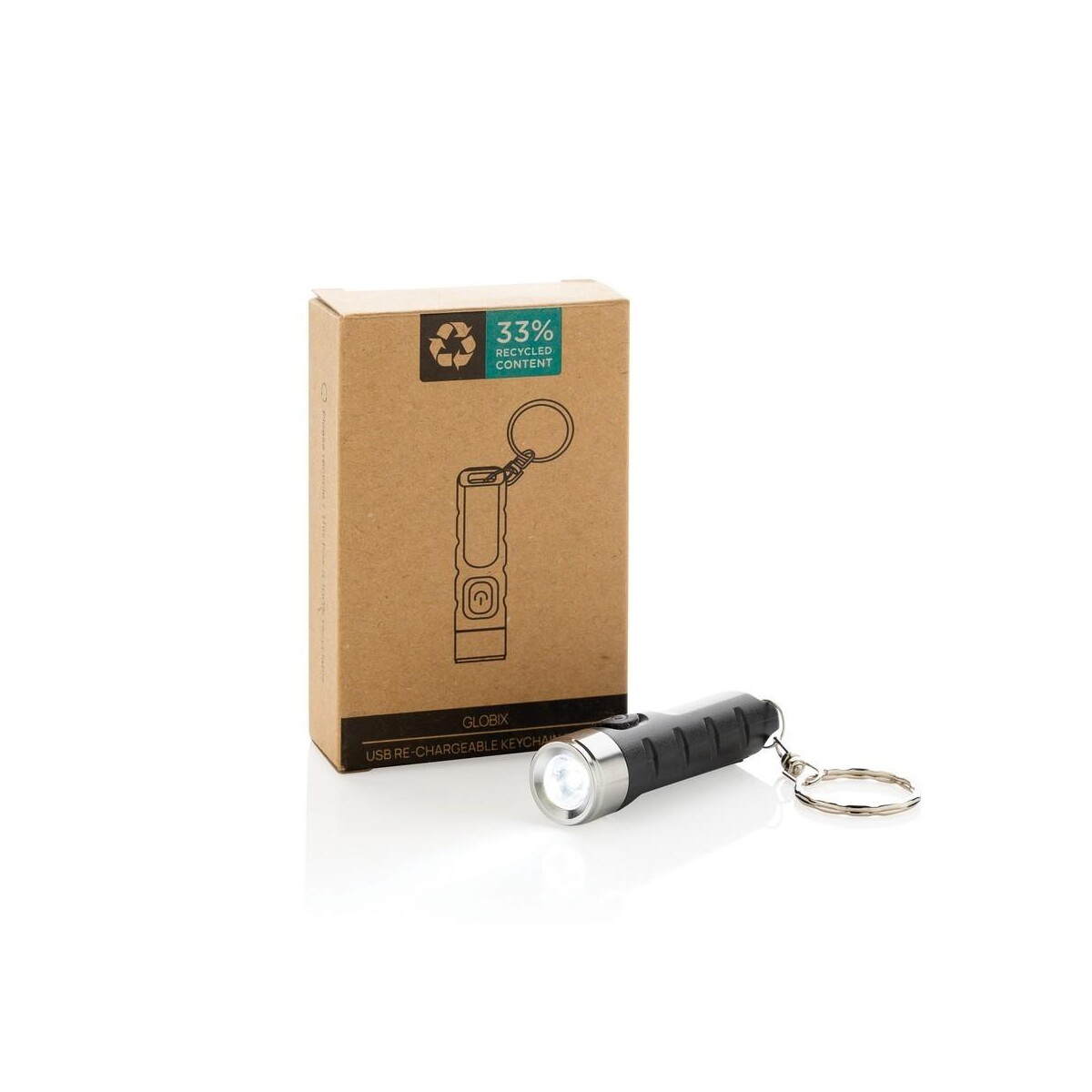 Breloki latarki z logo – brelok do kluczy globix, latarka P514.0201__P_500 Brelok do kluczy Globix, latarka P514.0201__P_500