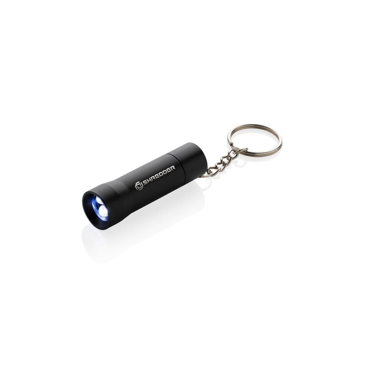 Breloki latarki z logo – brelok do kluczy z aluminium z recyklingu, latarka flash P514.0401__D_100 Brelok do kluczy z aluminium z recyklingu, latarka Flash P514.0401__D_100