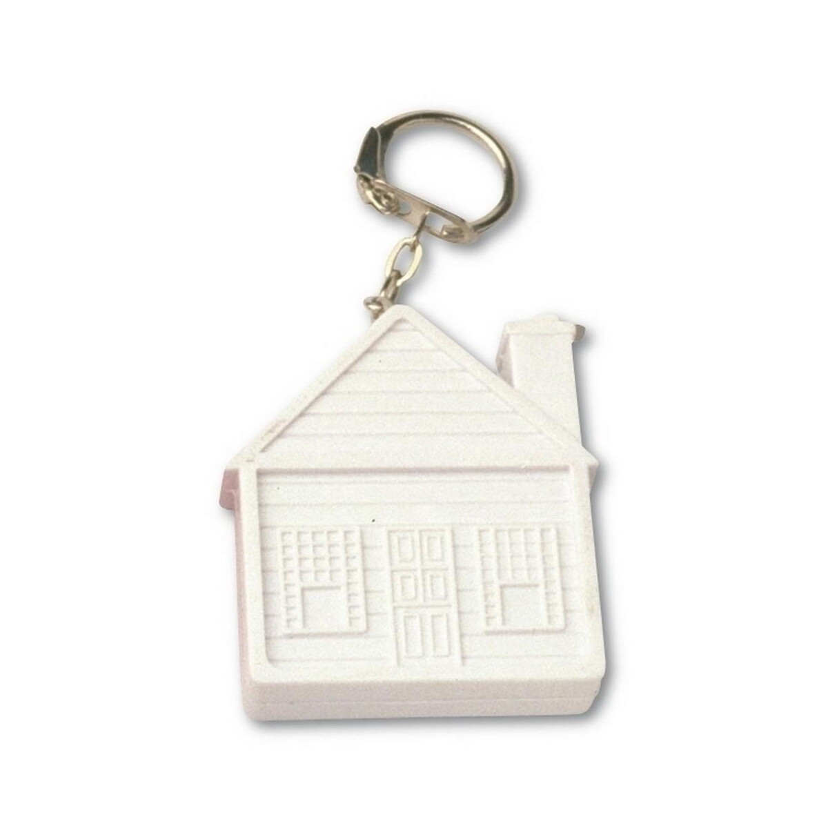 Breloki miarki z logo – brelok do kluczy „domek”, miara 2m V2088-02_AAA02 Brelok do kluczy
