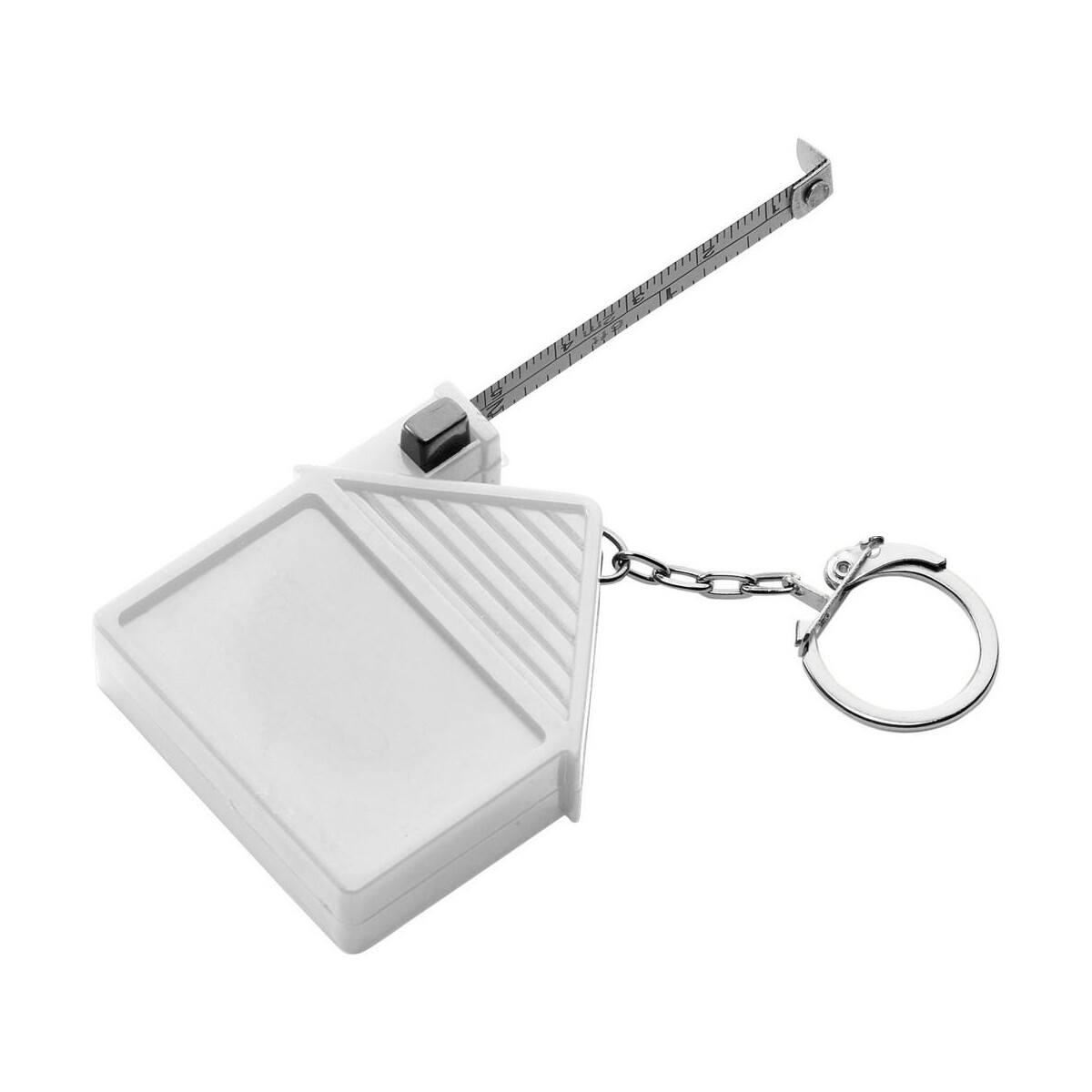 Breloki miarki z logo – brelok do kluczy „domek”, miara 2m V2088-02_AAA03 Brelok do kluczy