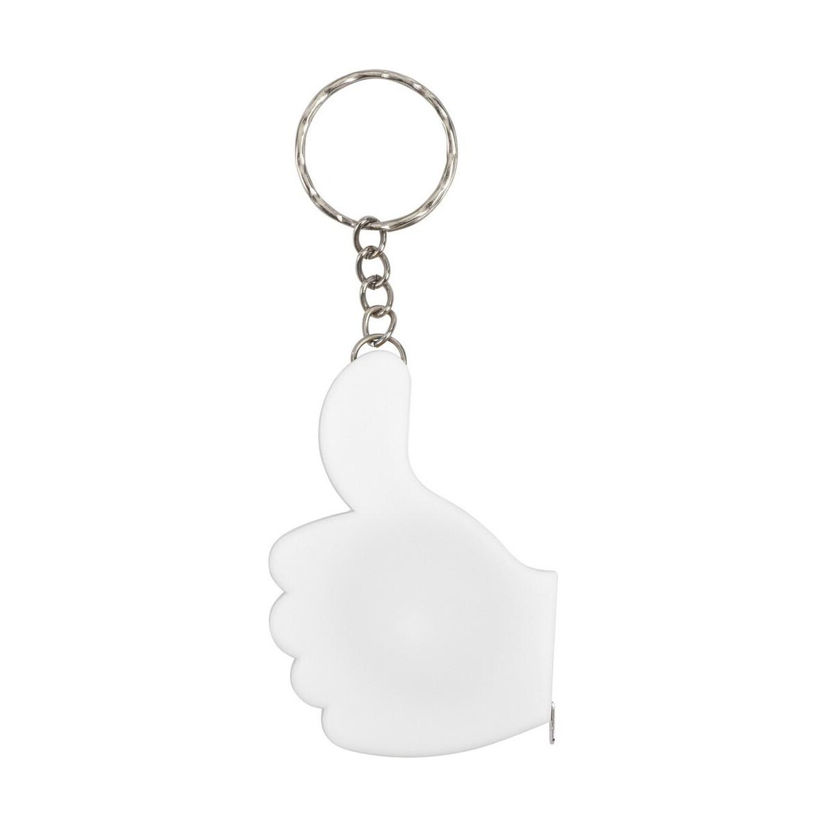 Breloki miarki z logo – brelok do kluczy „kciuk”, miara 1m V5630-02_IBK01 Brelok do kluczy