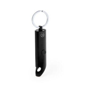 Brelok do kluczy z aluminium z recyklingu, otwieracz do butelek, lampka LED V2106-03_AAA01