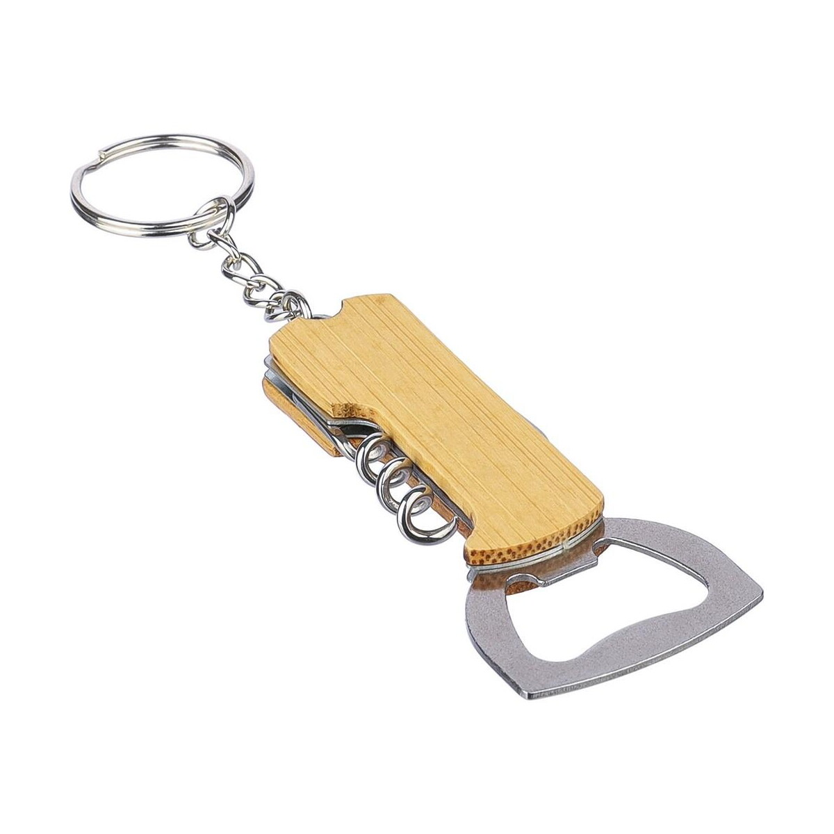 Breloki wielofunkcyjne z logo – bambusowy brelok do kluczy 3 w 1 VA418-16_AAA03 Bambusowy brelok do kluczy 3 w 1 VA418-16_AAA03