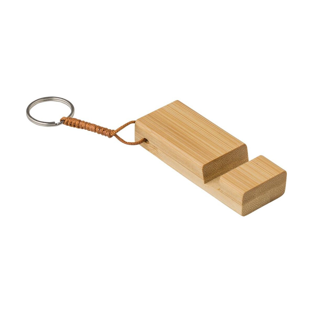 Breloki wielofunkcyjne z logo – bambusowy brelok do kluczy, stojak na telefon V0282-16_AAA02 Bambusowy brelok do kluczy, stojak na telefon V0282-16_AAA02