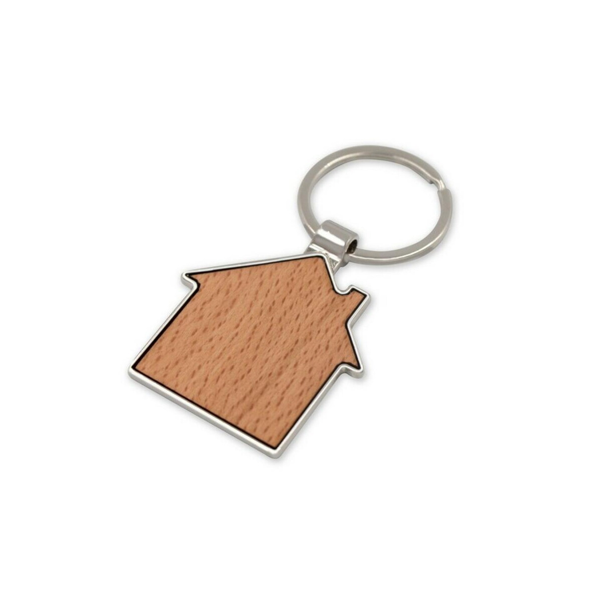 Breloki wielofunkcyjne z logo – brelok do kluczy „domek” | cedar V4836-17_AAA01 Brelok do kluczy