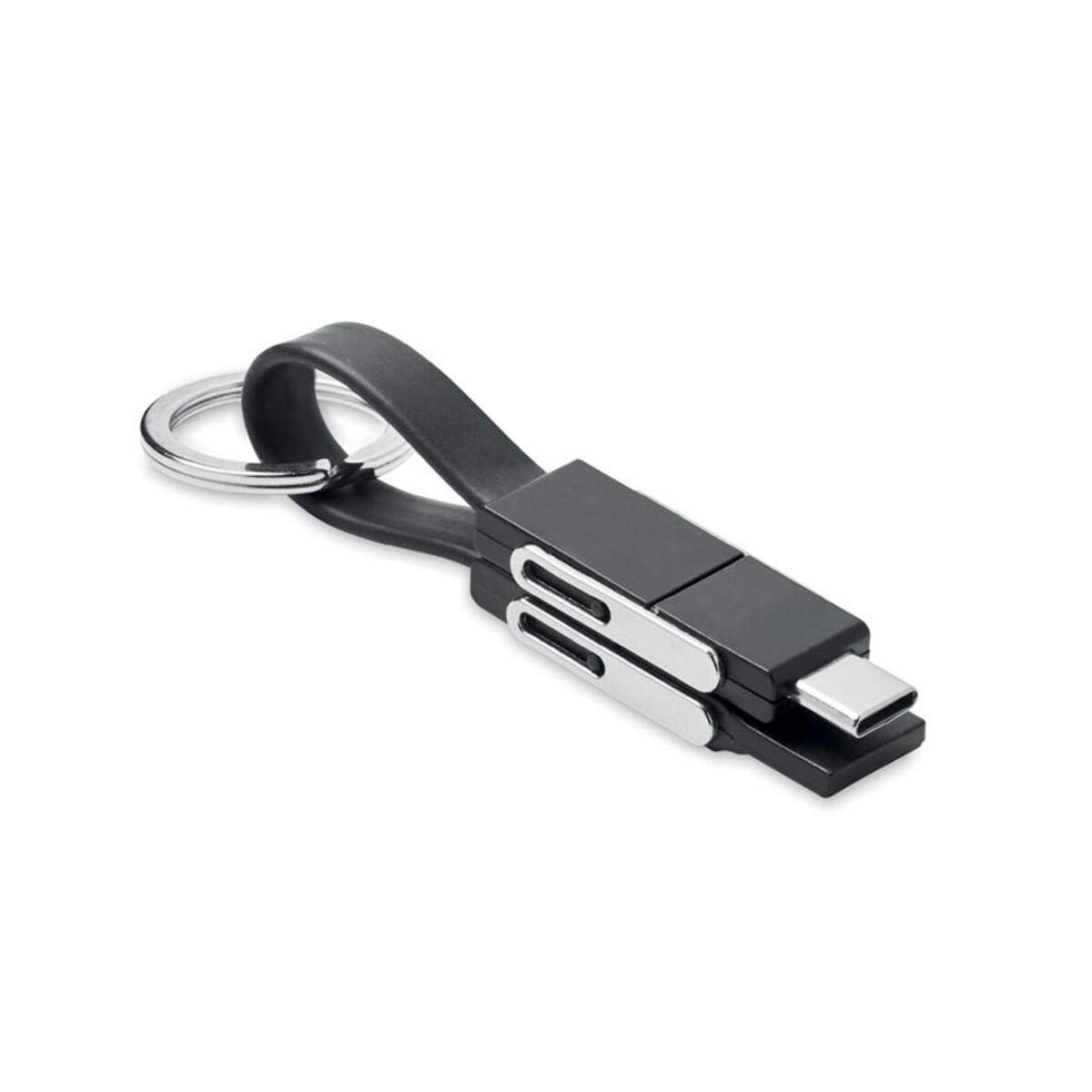 Breloki wielofunkcyjne z logo – brelok z kablem ładującym 4w1 key c mo6820-03 Brelok z kablem ładującym 4w1 KEY C mo6820-03