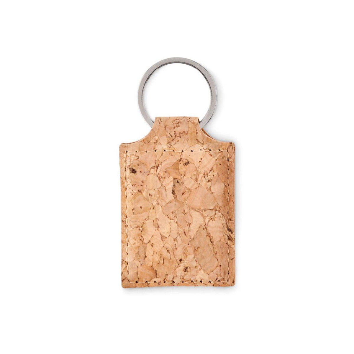Breloki wielofunkcyjne z logo – prostokątny brelok z korka concon mo6878-13-side Prostokątny brelok z korka CONCON mo6878-13-side