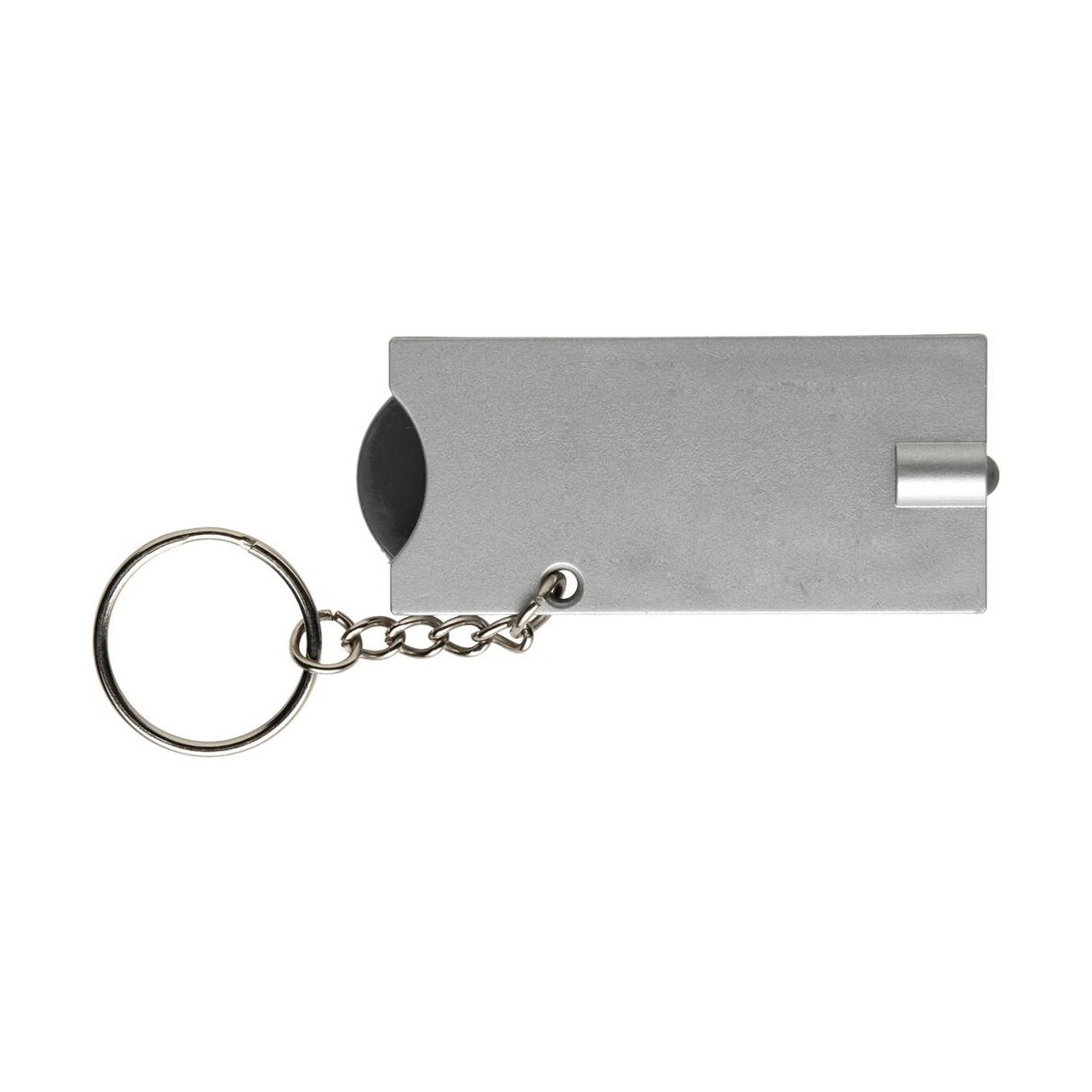 Breloki z żetonem z logo – brelok do kluczy, żeton do wózka na zakupy, lampka led V2452-03_IBK01 Brelok do kluczy, żeton do wózka na zakupy, lampka LED V2452-03_IBK01