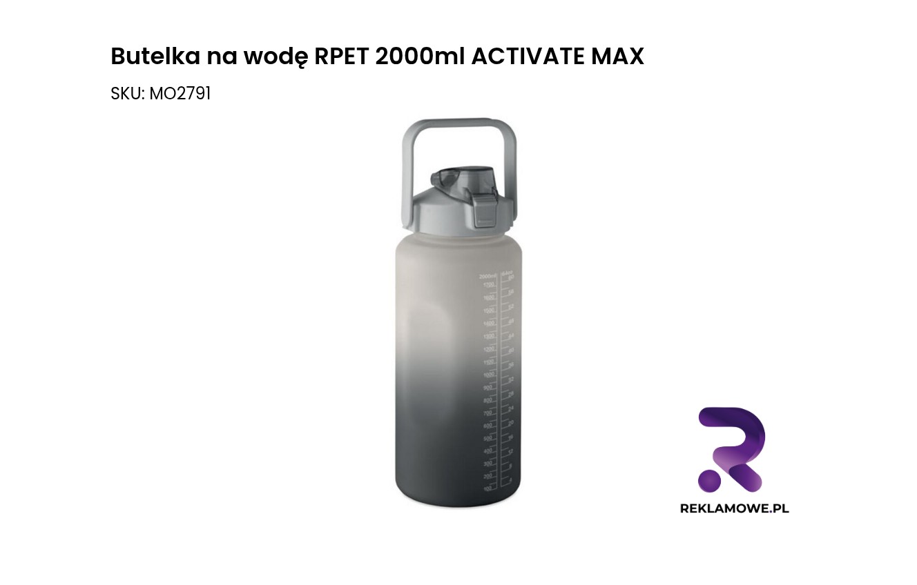 Butelka na wodę RPET 2000 ml ACTIVATE MAX