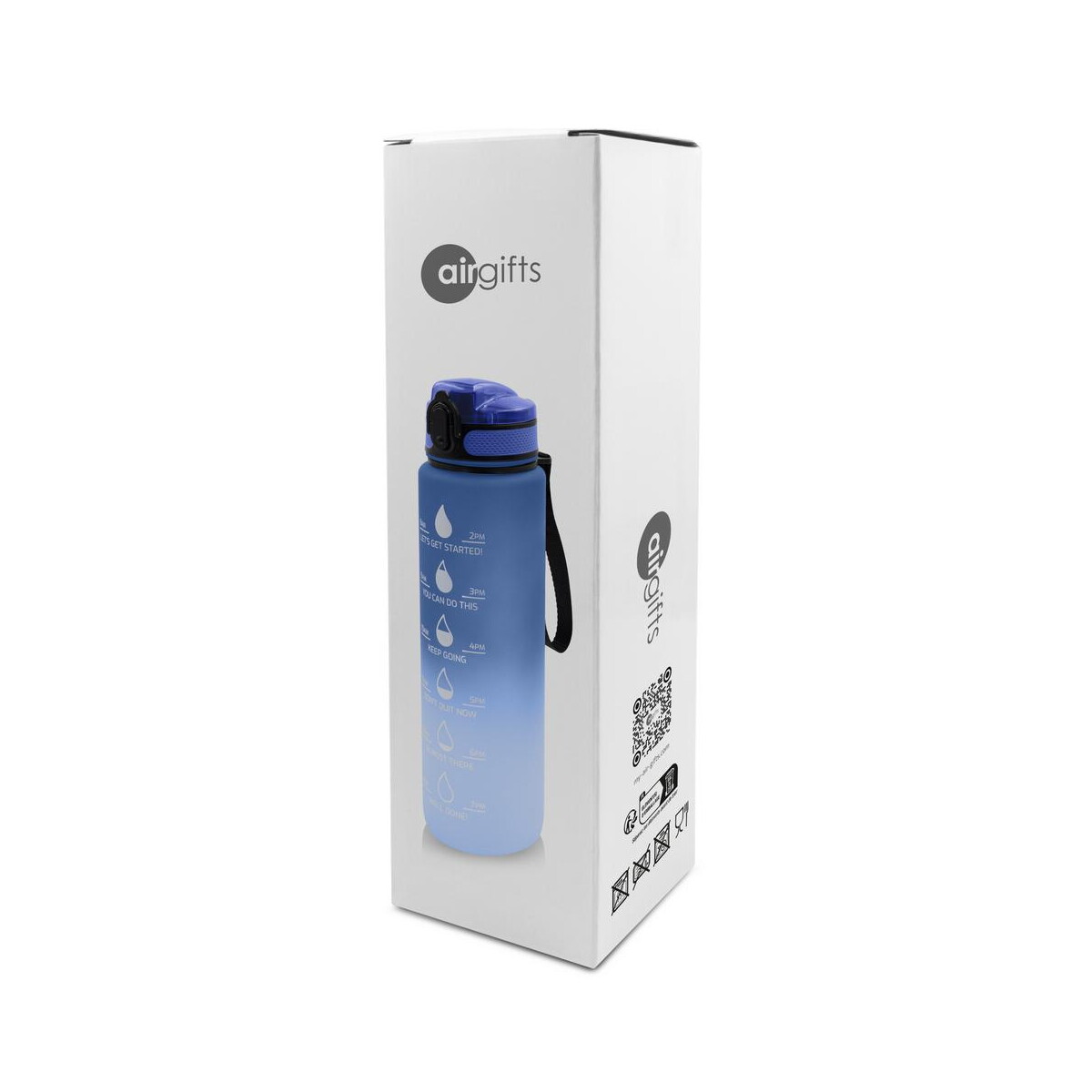Butelki z logo – butelka motywacyjna 1000 ml air gifts | kayleigh V2144-04_POV01 Butelka motywacyjna 1000 ml Air Gifts | Kayleigh V2144-04_POV01