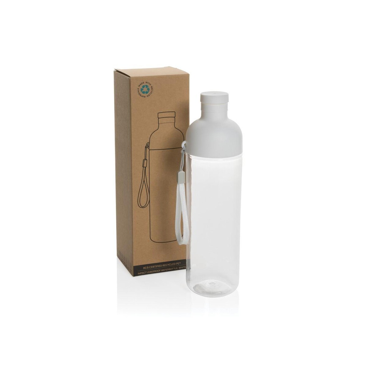 Butelki z logo – butelka sportowa 600 ml impact, rpet P437.013__P_500 Butelka sportowa 600 ml Impact, RPET P437.013__P_500