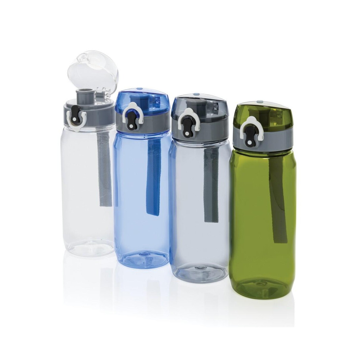 Butelki z logo – butelka sportowa 600 ml yide, rpet P437.000__G_301 Butelka sportowa 600 ml Yide, RPET P437.000__G_301