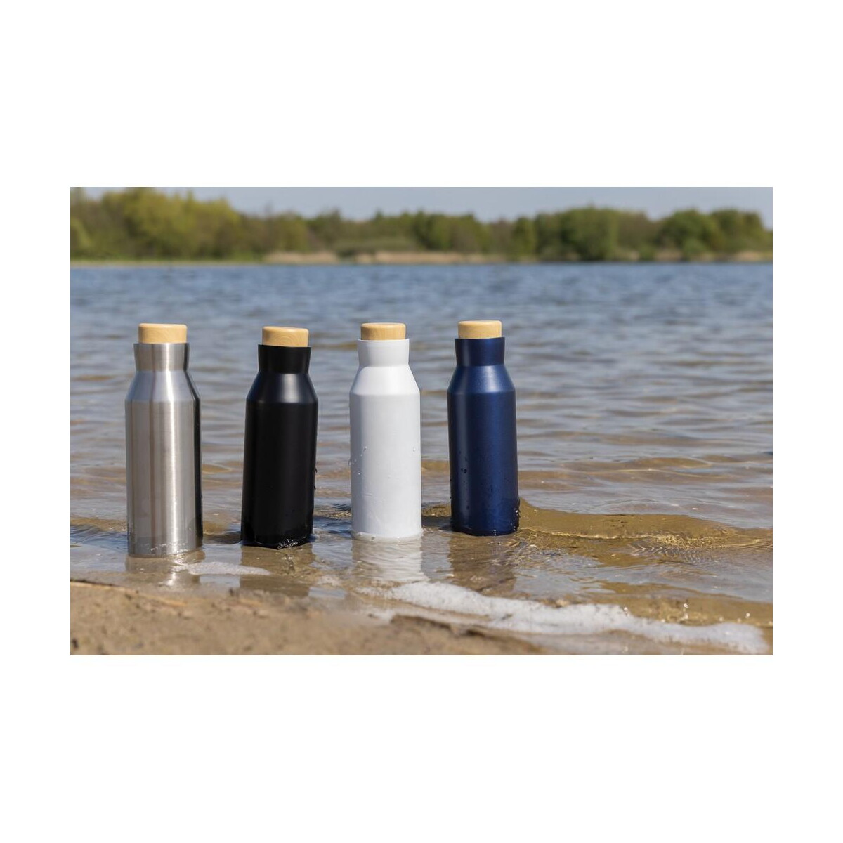 Butelki z logo – butelka termiczna 500 ml gaia, stal nierdzewna z recyklingu P435.523__M_400 Butelka termiczna 500 ml Gaia, stal nierdzewna z recyklingu P435.523__M_400