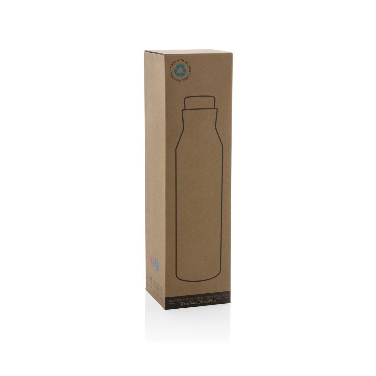 Butelki z logo – butelka termiczna 500 ml gaia, stal nierdzewna z recyklingu P435.523__P_501 Butelka termiczna 500 ml Gaia, stal nierdzewna z recyklingu P435.523__P_501