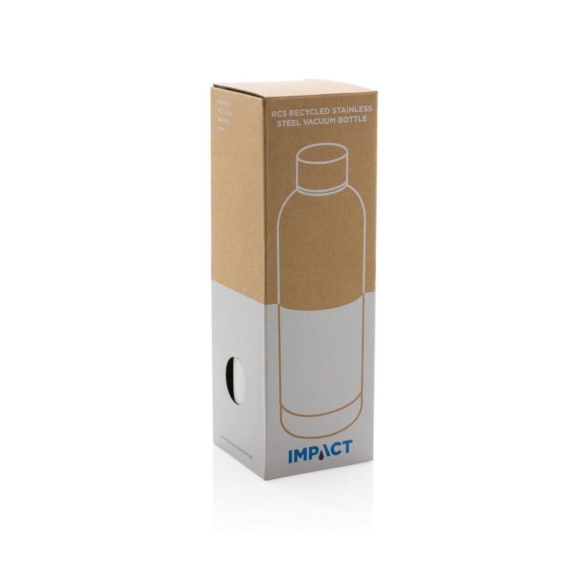 Butelki z logo – butelka termiczna 500 ml, stal nierdzewna z recyklingu P435.703__P_501 Butelka termiczna 500 ml, stal nierdzewna z recyklingu P435.703__P_501