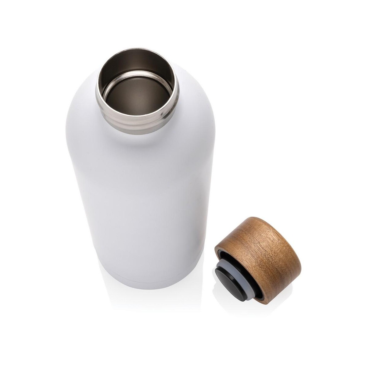 Butelki z logo – butelka termiczna 500 ml wood, stal nierdzewna z recyklingu P435.533__B_3 Butelka termiczna 500 ml Wood, stal nierdzewna z recyklingu P435.533__B_3