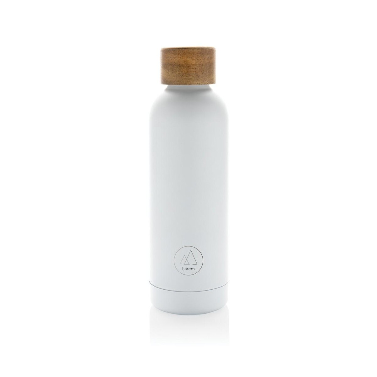 Butelki z logo – butelka termiczna 500 ml wood, stal nierdzewna z recyklingu P435.533__D_100 Butelka termiczna 500 ml Wood, stal nierdzewna z recyklingu P435.533__D_100