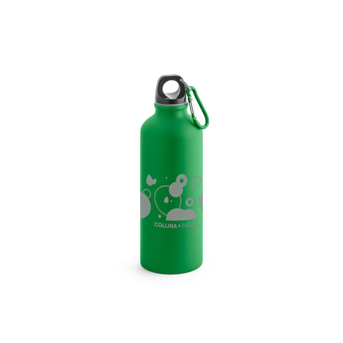 Butelki z logo – collina. aluminiowa butelka z karabińczykiem 540 ml 94246_109-logo COLLINA. Aluminiowa butelka z karabińczykiem 540 ml 94246_109-logo