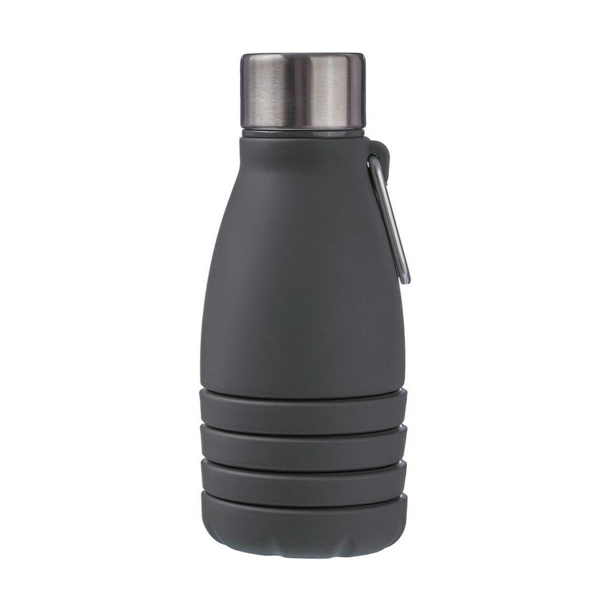 Butelki z logo – składana butelka sportowa 550 ml z karabińczykiem VA459-03_AAA01 Składana butelka sportowa 550 ml z karabińczykiem VA459-03_AAA01