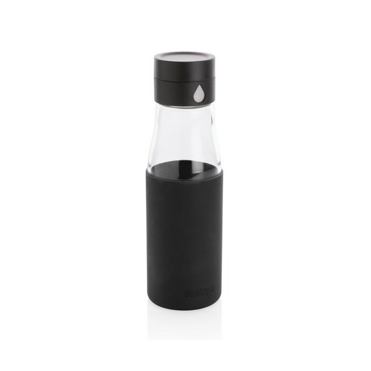 Butelki z logo – szklana butelka 650 ml ukiyo, monitorująca ilość wypitej wody P436.721__B_1 Szklana butelka 650 ml Ukiyo, monitorująca ilość wypitej wody P436.721__B_1
