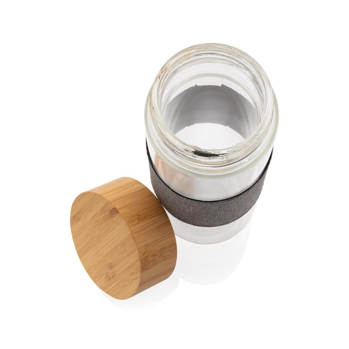 Butelki z logo – szklana butelka 750 ml impact w pokrowcu P436.770__B_6 Szklana butelka 750 ml Impact w pokrowcu P436.770__B_6