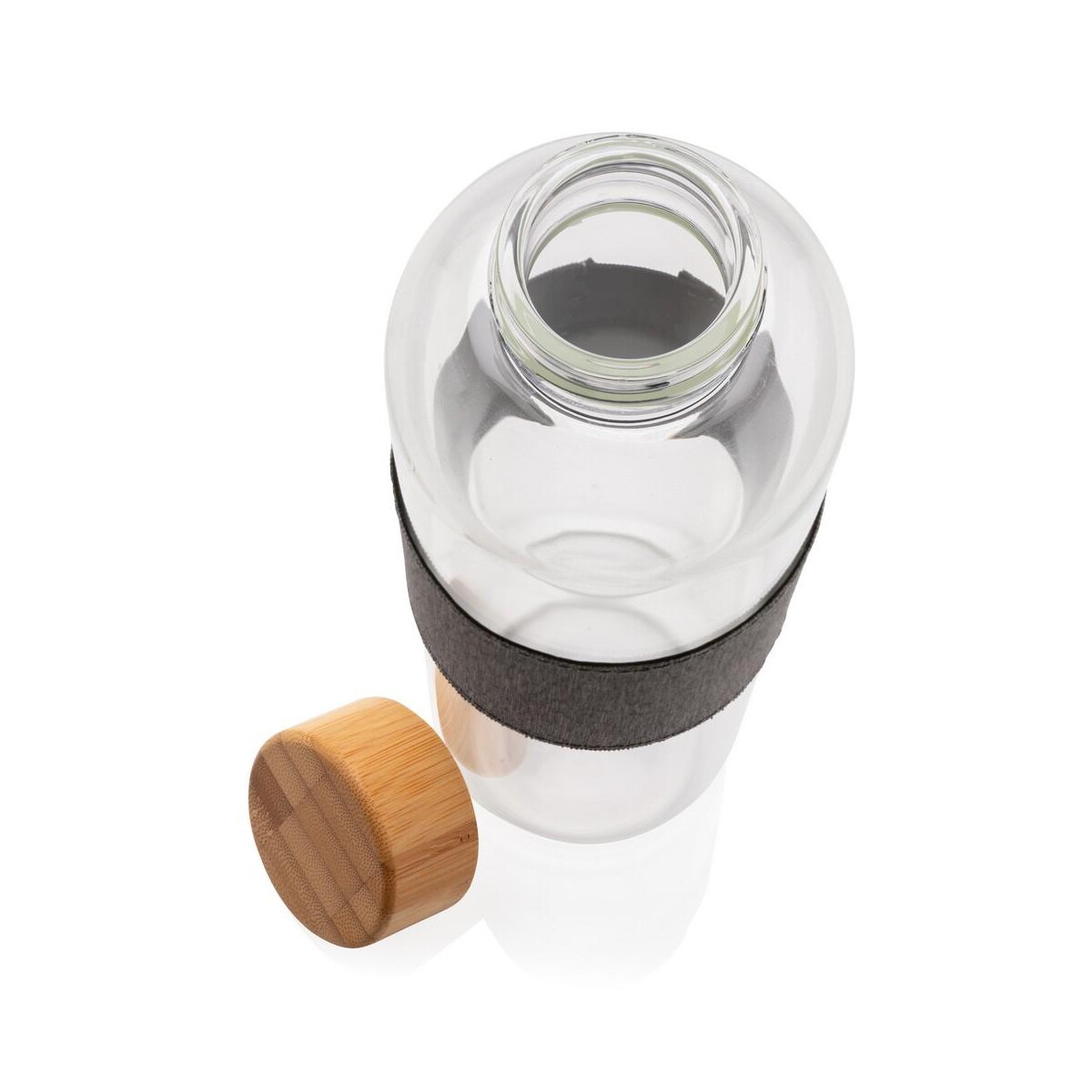 Butelki z logo – szklana butelka 750 ml impact w pokrowcu P436.770__B_7 Szklana butelka 750 ml Impact w pokrowcu P436.770__B_7