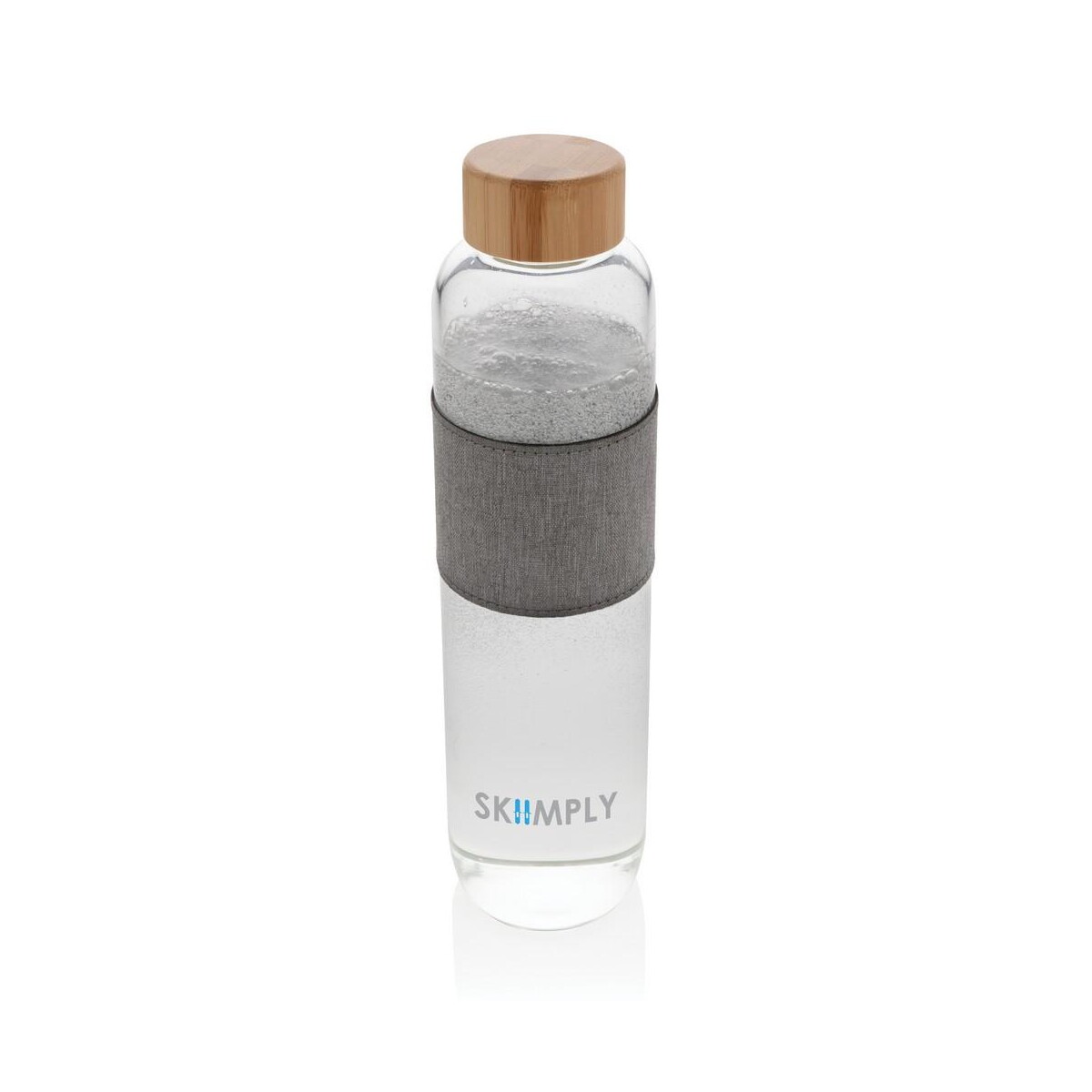 Butelki z logo – szklana butelka 750 ml impact w pokrowcu P436.770__D_100 Szklana butelka 750 ml Impact w pokrowcu P436.770__D_100