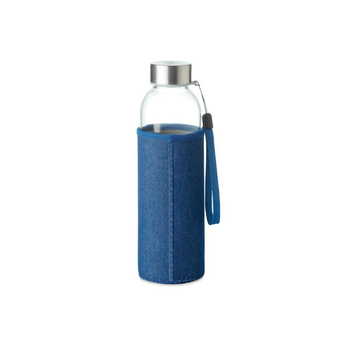 Butelki z logo – szklana butelka w etui 500 ml utah denim mo6192-04-back Szklana butelka w etui 500 ml UTAH DENIM mo6192-04-back