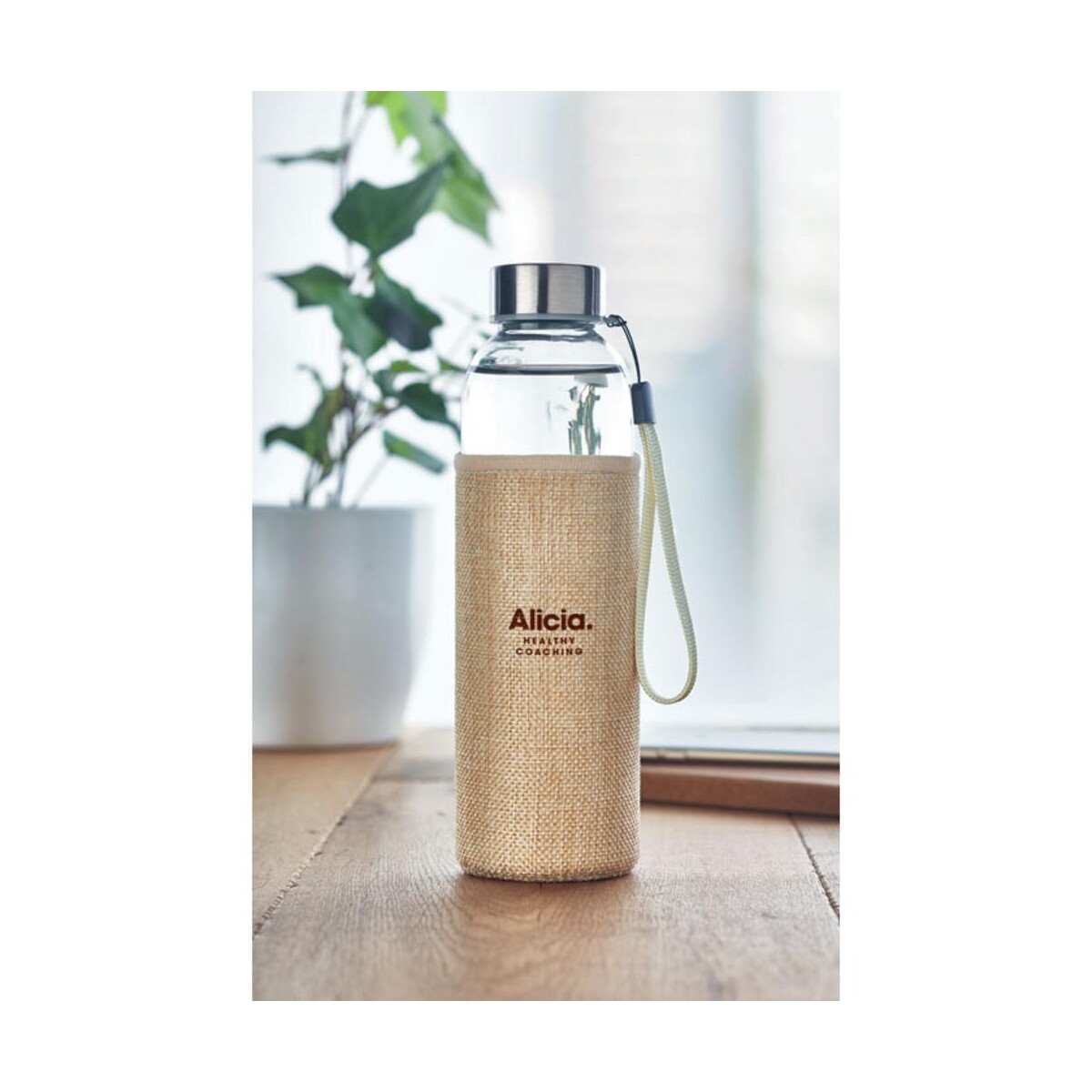 Butelki z logo – szklana butelka w etui 500ml utah touch mo6168-13-print Szklana butelka w etui 500ml UTAH TOUCH mo6168-13-print