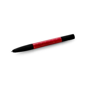 Długopis wielofunkcyjny, czyścik do ekranu, linijka, stojak na telefon, touch pen, śrubokręty - czerwony