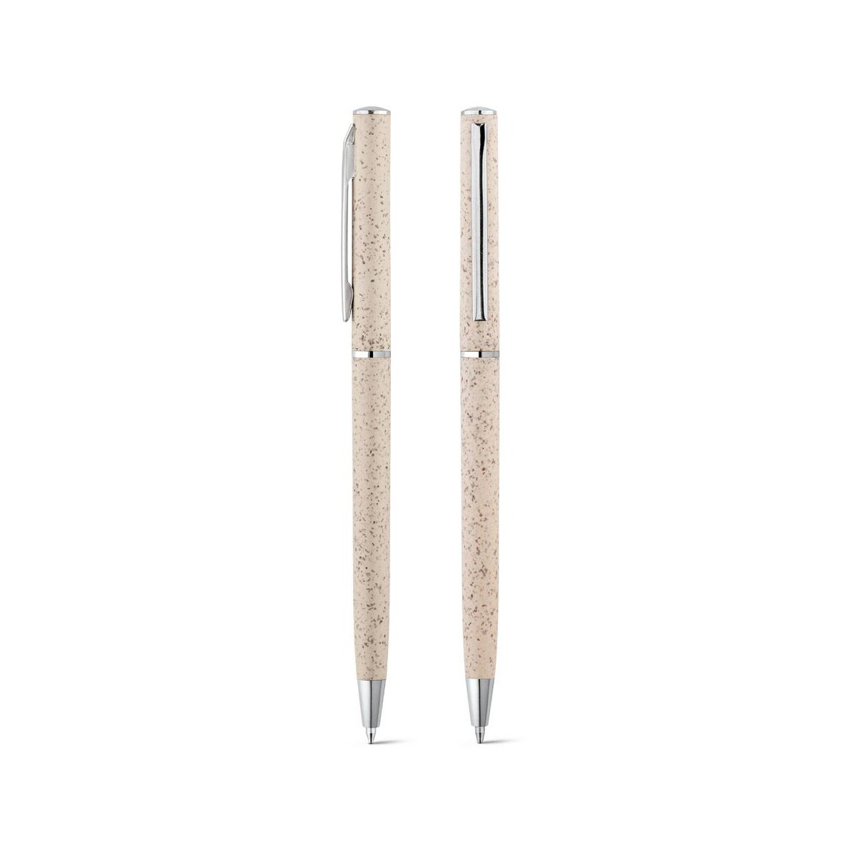 DEVIN. Długopis z włókna słomy pszenicznej i ABS z mechanizmem obrotowym 81203_set
