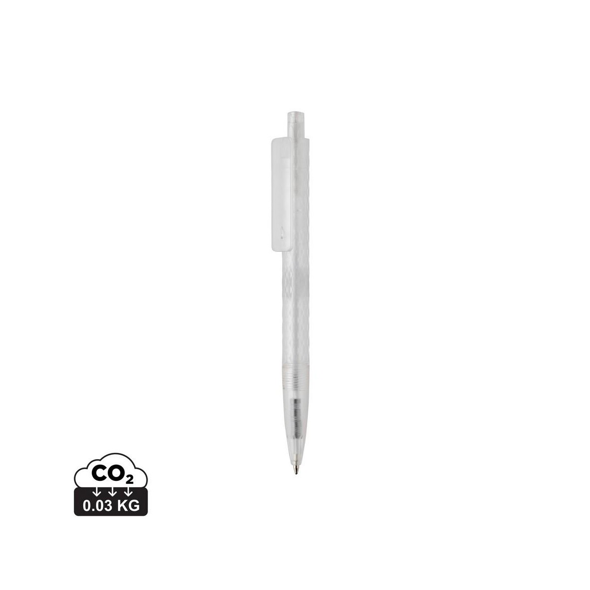 Długopisy ekologiczne z logo – geometryczny długopis z pc z recyklingu x3 frosted P611.3303__S_0 Geometryczny długopis z PC z recyklingu X3 Frosted P611.3303__S_0