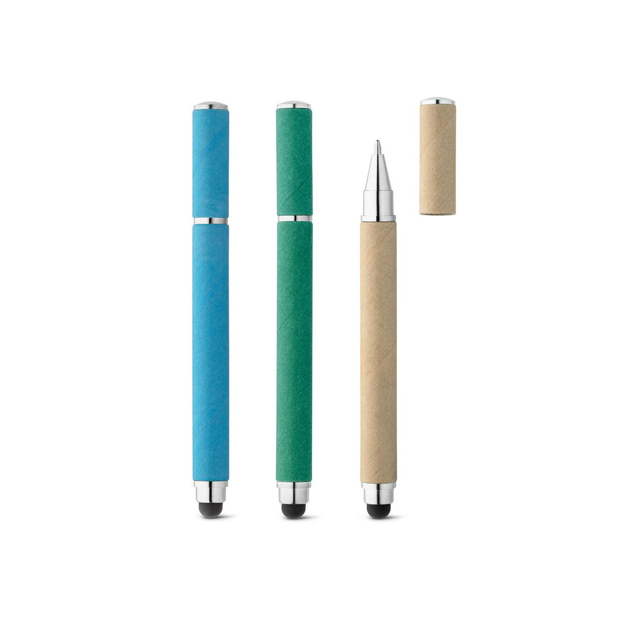 PAPYRUS. Długopis, papier kraftowy i ABS z końcówką dotykową 91621_set