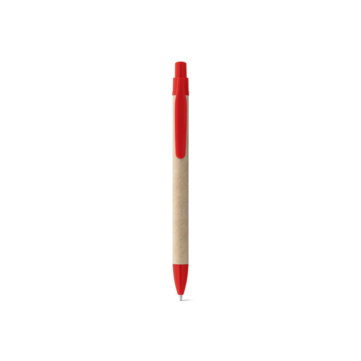 Długopisy ekologiczne z logo – remi. długopis z papieru kraft z klipsem 91628_105-a REMI. Długopis z papieru kraft z klipsem 91628_105-a