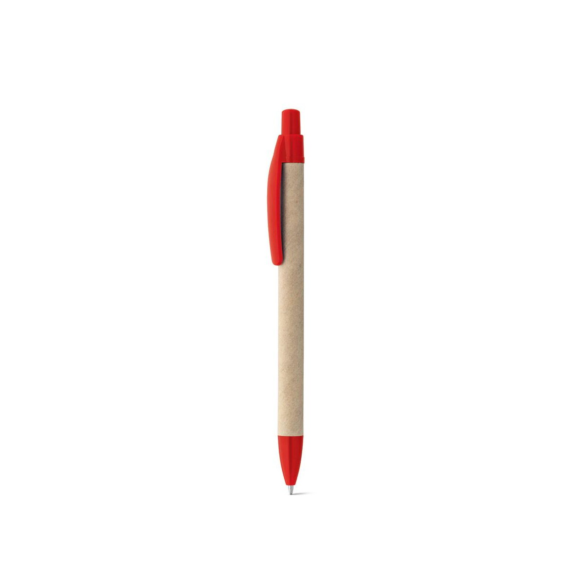 Długopisy ekologiczne z logo – remi. długopis z papieru kraft z klipsem 91628_105-b REMI. Długopis z papieru kraft z klipsem 91628_105-b