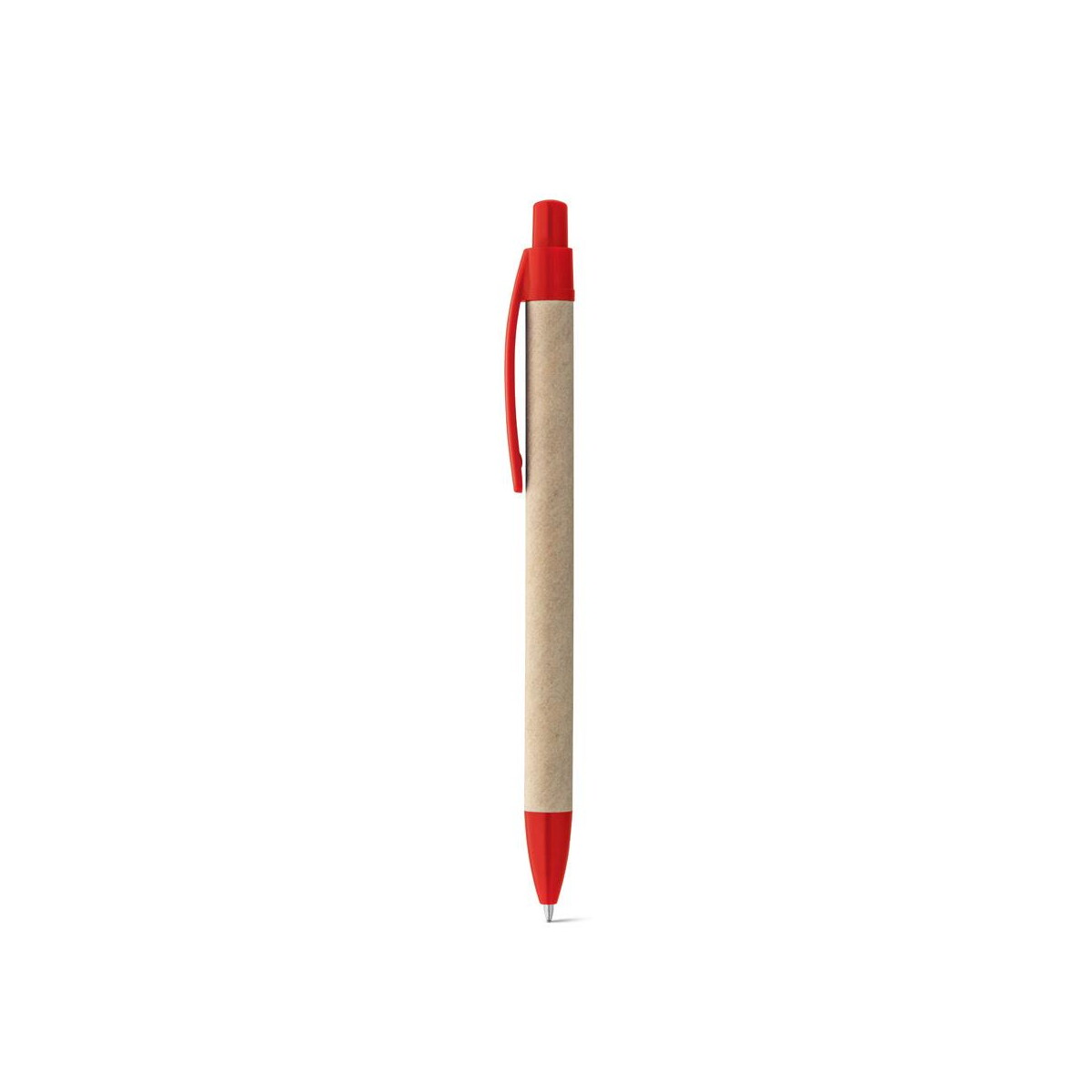 Długopisy ekologiczne z logo – remi. długopis z papieru kraft z klipsem 91628_105 REMI. Długopis z papieru kraft z klipsem 91628_105